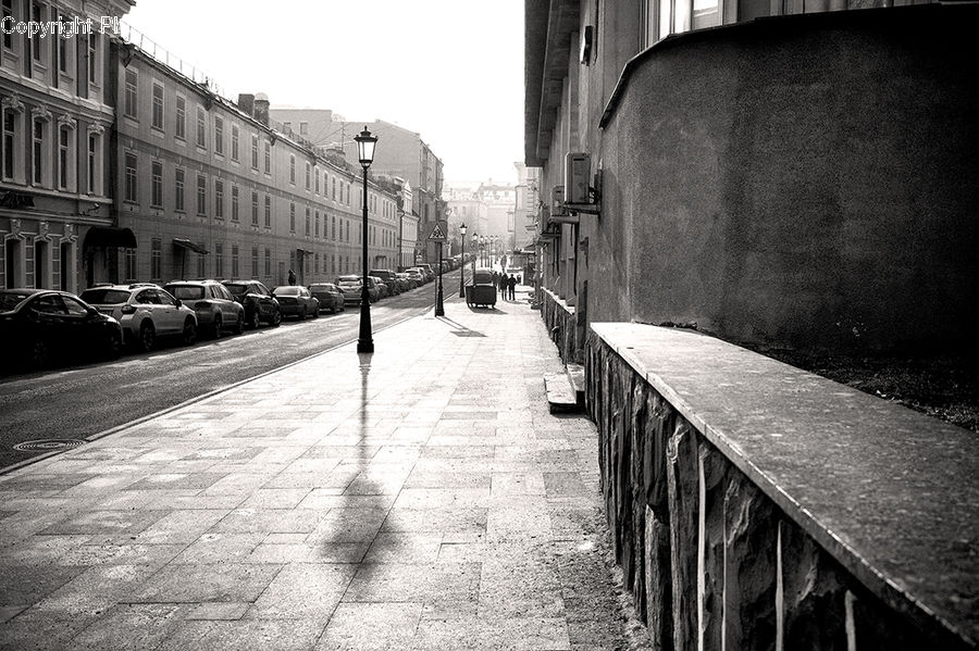 Parking, Parking Lot, Alley, Alleyway, Road, Street, Town
