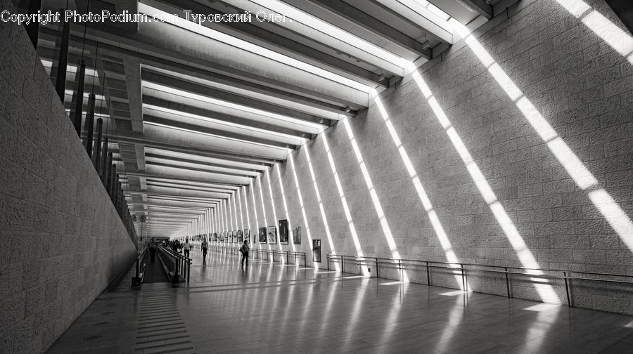 Banister, Handrail, Staircase, Corridor, Subway, Train, Train Station