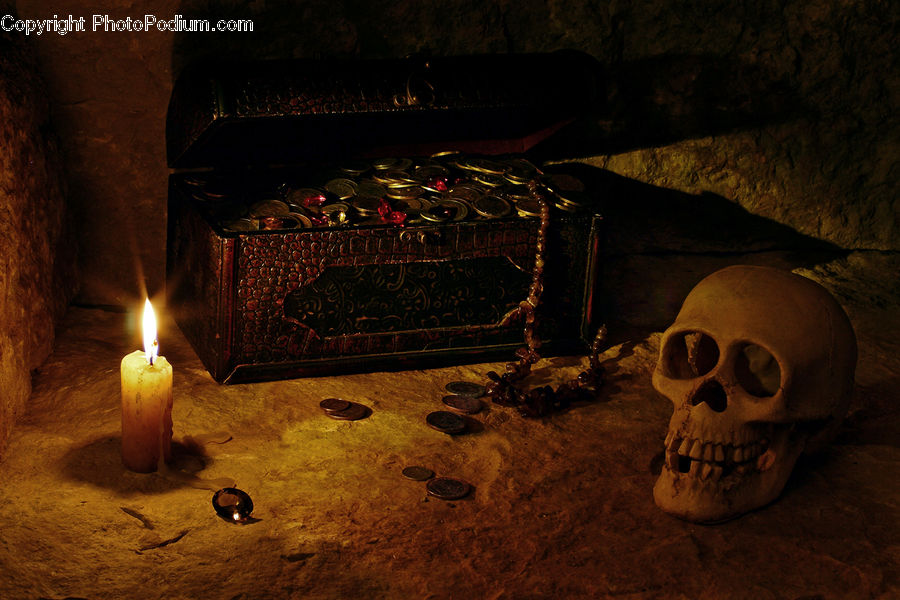 Candle, Hearth, Fireplace, Head, Portrait, Fire, Chest