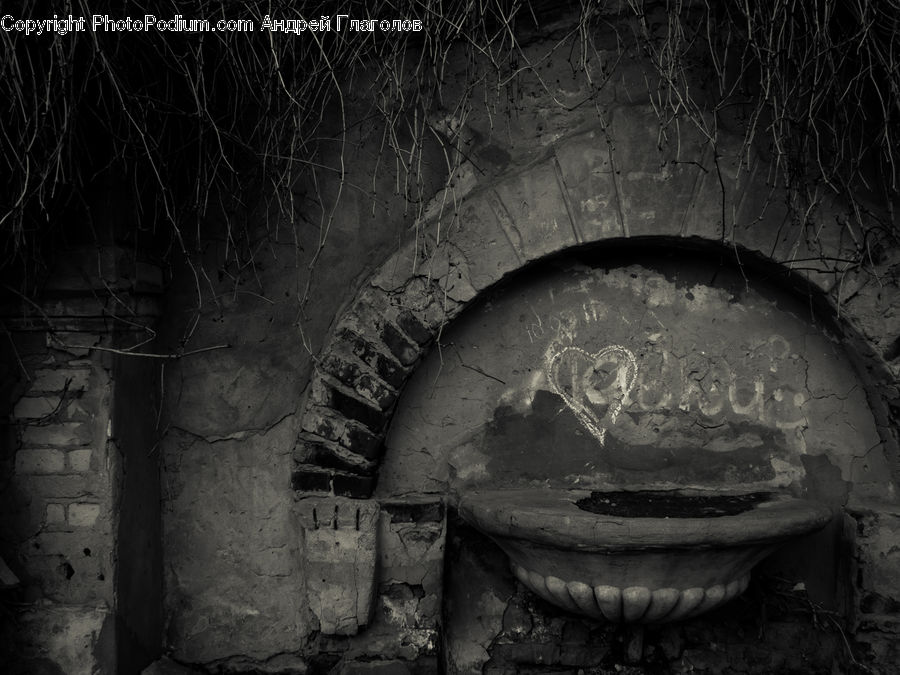 Crypt, Bunker, Rock, Rubble, Birch, Tree, Wood