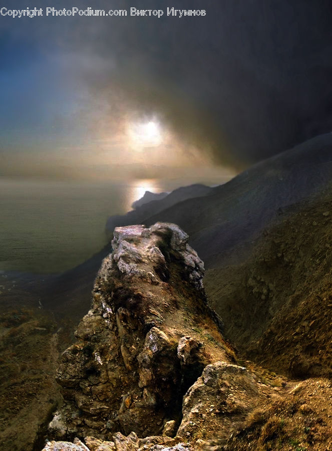 Cliff, Outdoors, Rock, Landscape, Nature, Scenery, Light