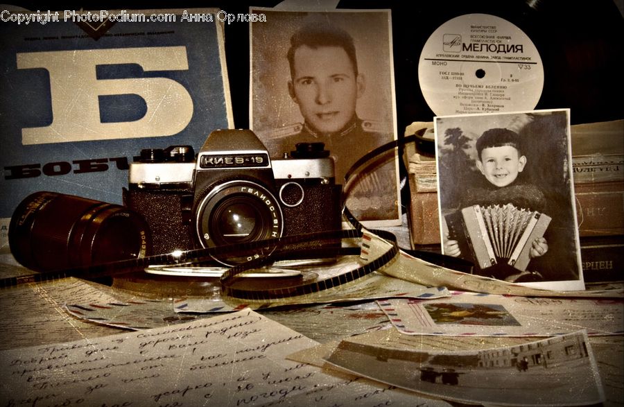 Camera, Electronics, Brochure, Flyer, Poster, Tomb, Paper