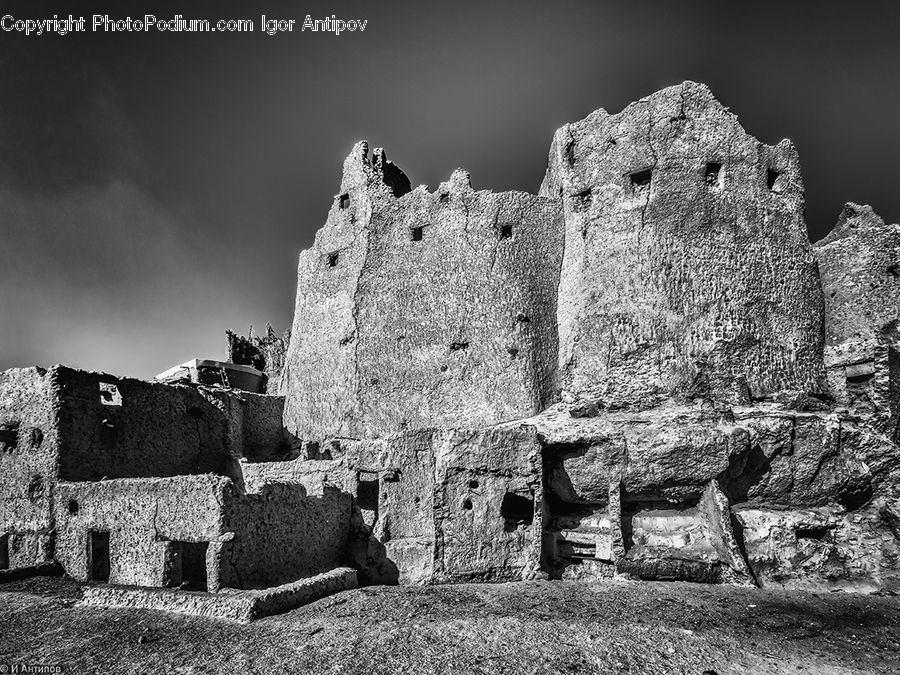 Architecture, Castle, Fort, Ruins, Tomb, Rock, Bunker