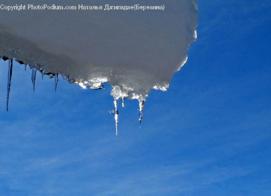 Ice, Icicle, Snow, Winter, Field, Grass, Grassland
