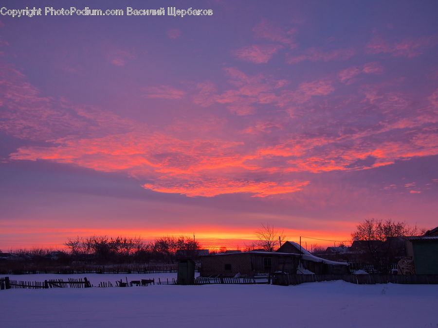 Dawn, Dusk, Red Sky, Sky, Sunrise, Sunset, Outdoors