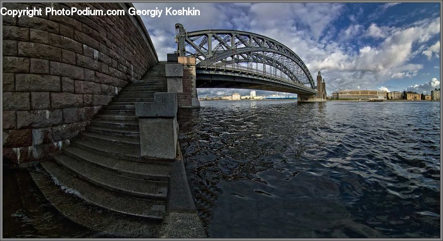Arch Bridge, Bridge, Drawbridge, Brick, Arch, Architecture, City
