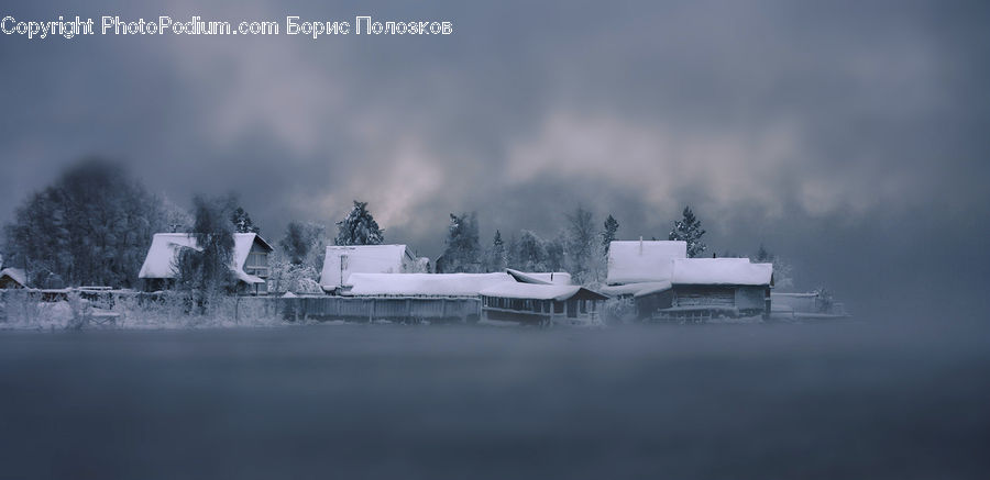 Ice, Outdoors, Snow, Factory, Refinery, Sea, Water