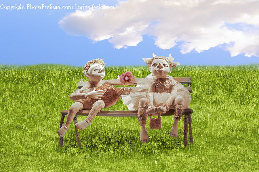 Art, Sculpture, Statue, Field, Grass, Grassland, Land