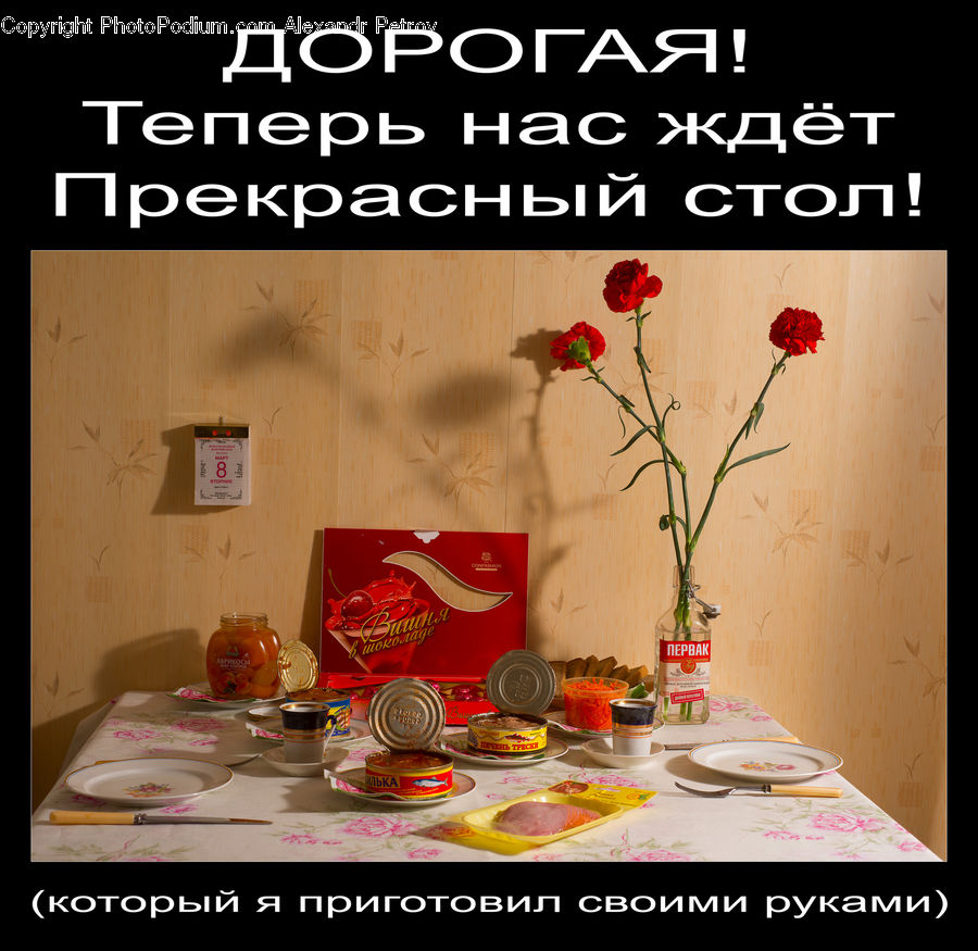 Dining Table, Furniture, Table, Flower Arrangement, Ikebana, Plant, Potted Plant