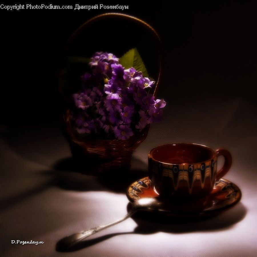 Cup, Coffee Cup, Footwear, Shoe, Blossom, Flora, Flower