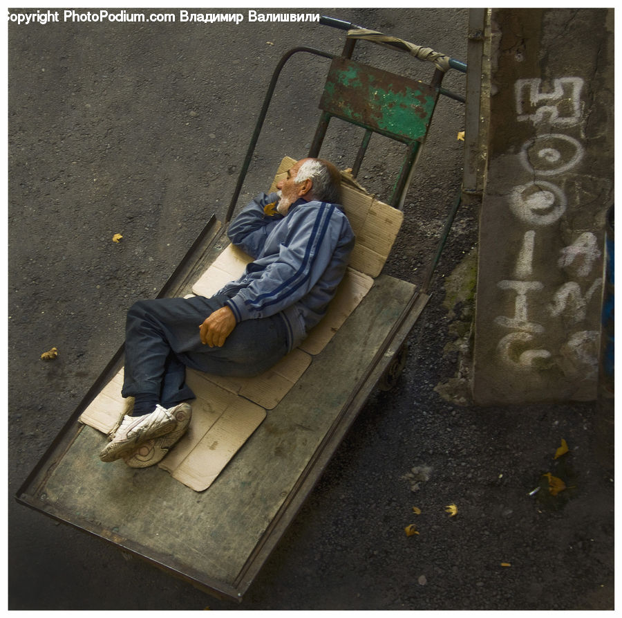 Asleep, Chair, Furniture, Bench