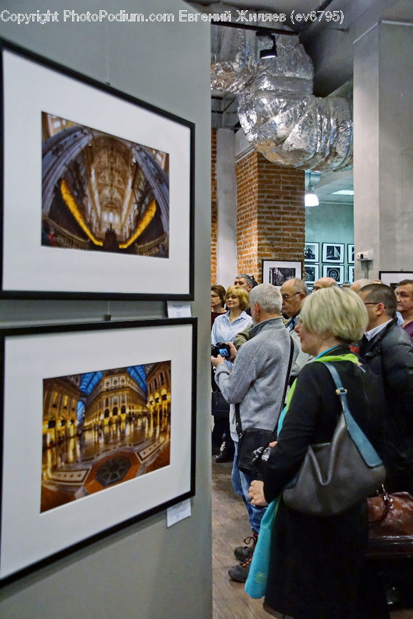 Art, Art Gallery, People, Person, Human, Crowd, Audience