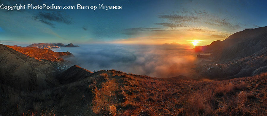 Canyon, Outdoors, Valley, Dawn, Sky, Sun, Sunlight