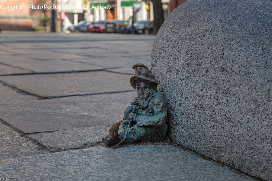 Pavement, Art, Sculpture, Statue, Automobile, Car, Vehicle