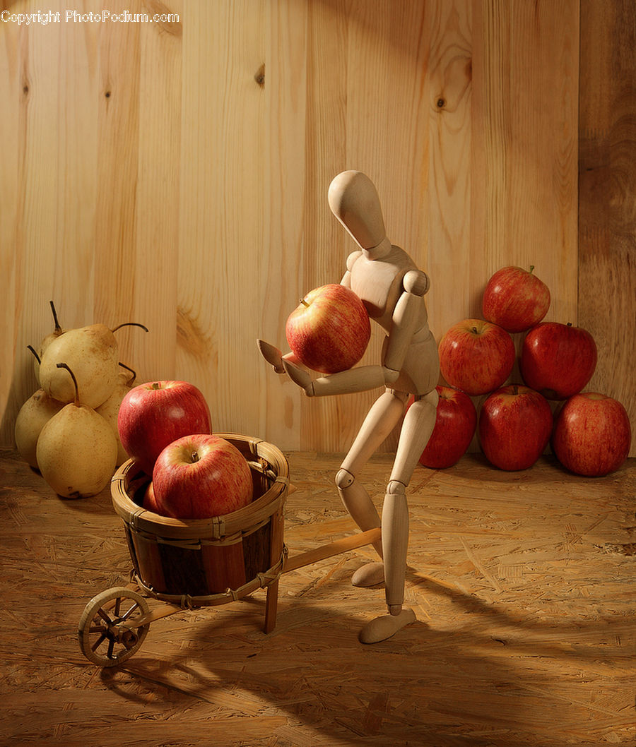 Apple, Fruit, Peach, Glass, Goblet, Car, Wagon