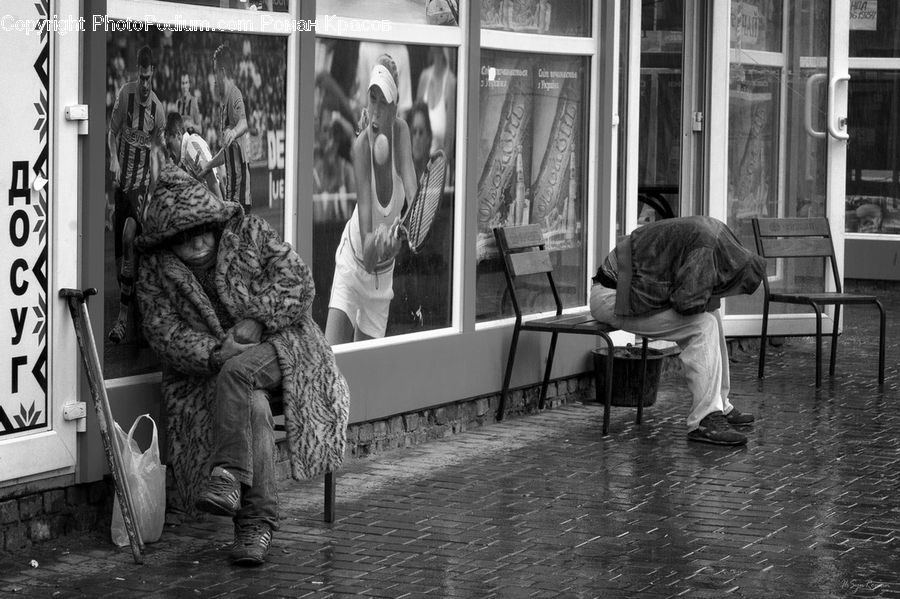 People, Person, Human, Chair, Furniture, Bench, Art