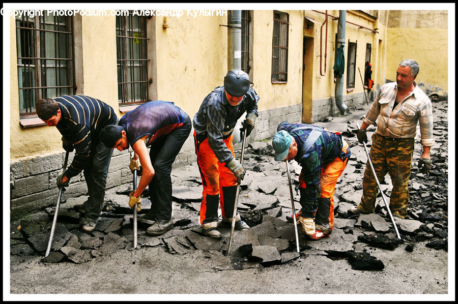 Human, People, Person, Paintball, Planting, Construction, Soil