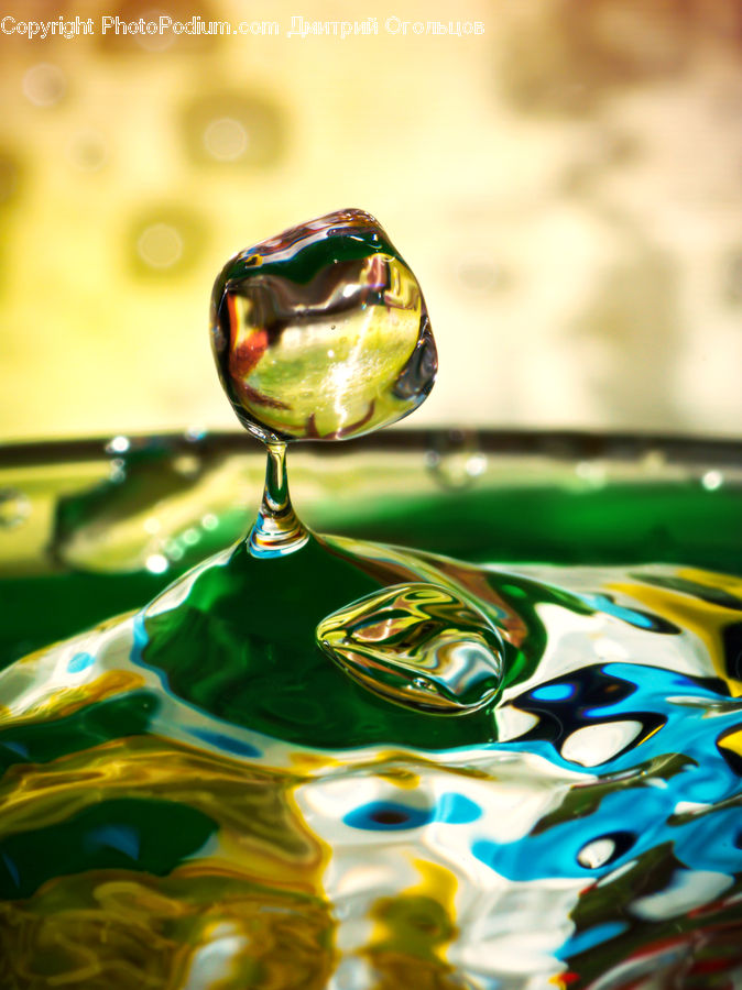 Droplet, Art, Glass, Paint Container, Cream, Creme, Dessert