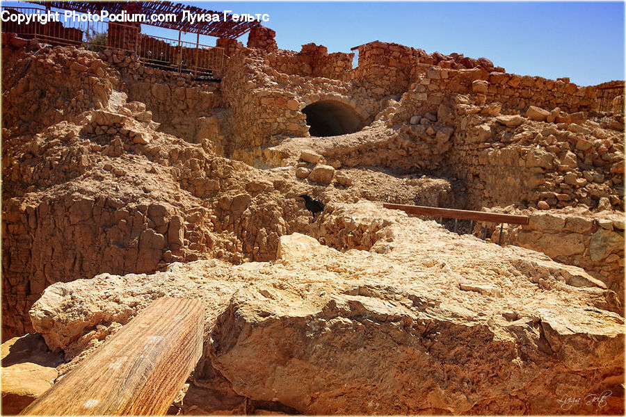 Castle, Fort, Ruins, Canyon, Outdoors, Valley, Lumber