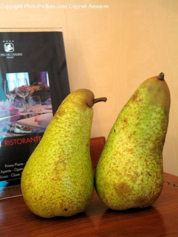 Fruit, Pear, Glass, Beverage, Drink, Art, Modern Art