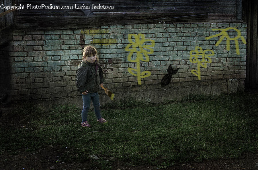 Human, People, Person, Fence, Wall, Blonde, Female