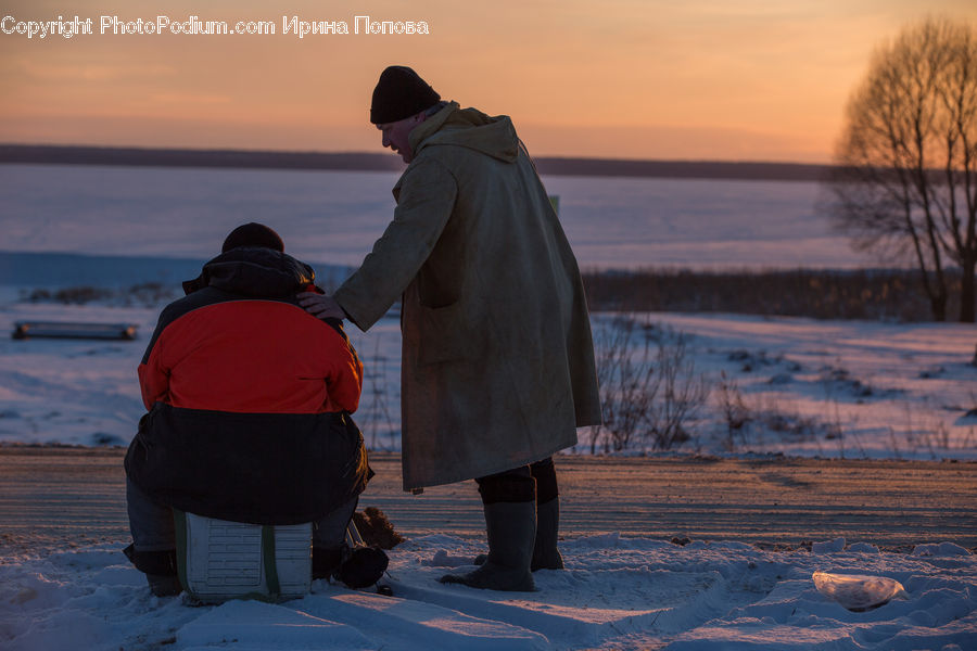 Human, People, Person, Back, Coat, Overcoat, Plant