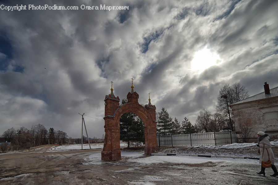 Arch, Architecture, Downtown, Plaza, Town Square, Gate, Housing