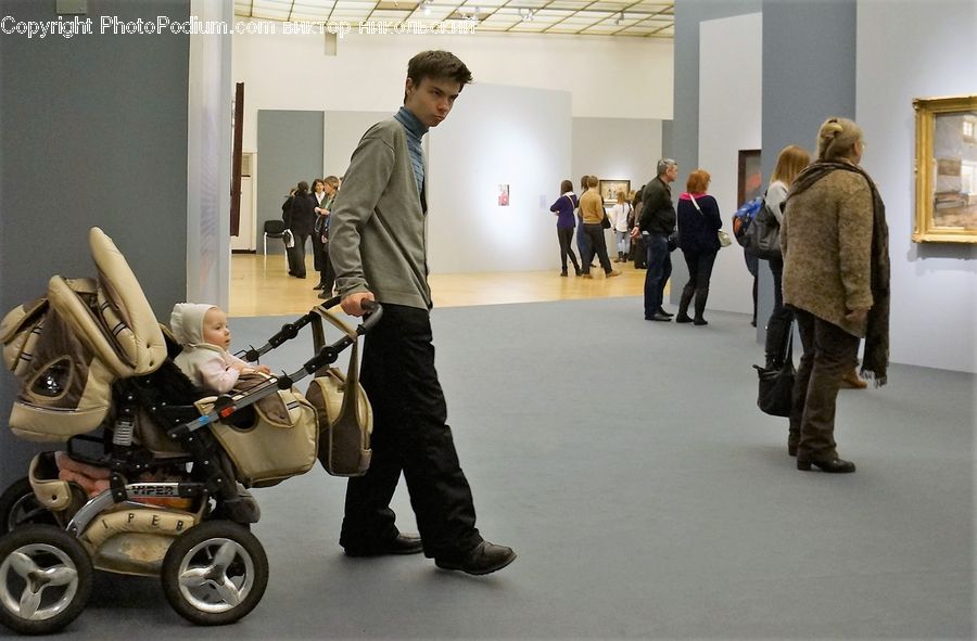People, Person, Human, Motor, Motorcycle, Vehicle, Stroller