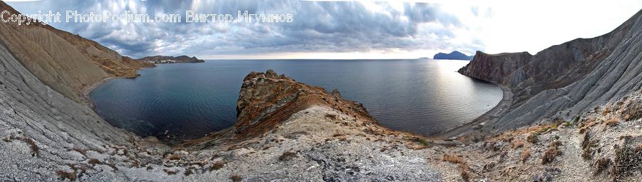 Crater, Coast, Outdoors, Sea, Water, Rock, Cove