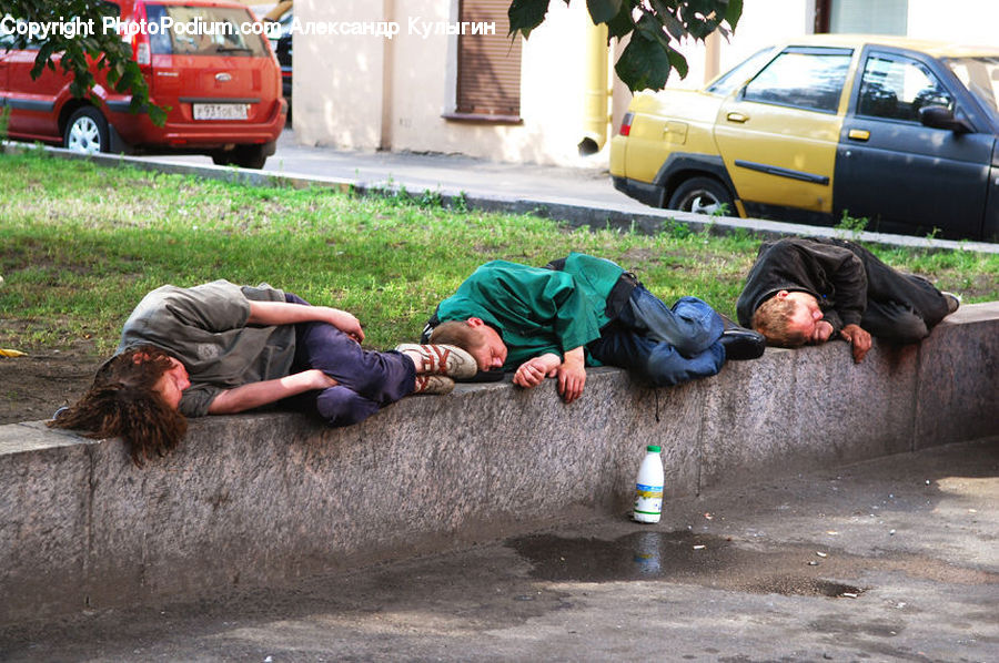 People, Person, Human, Automobile, Car, Vehicle, Asleep