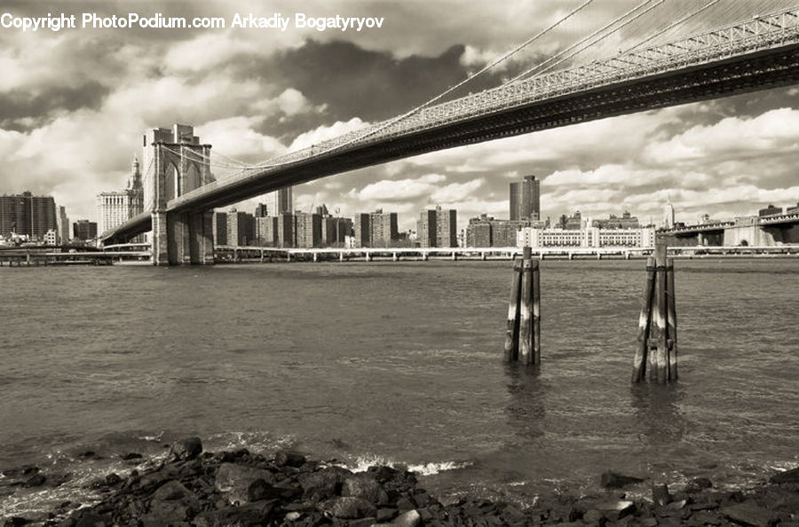 Bridge, Dock, Pier, Architecture, Outdoors, River, Water