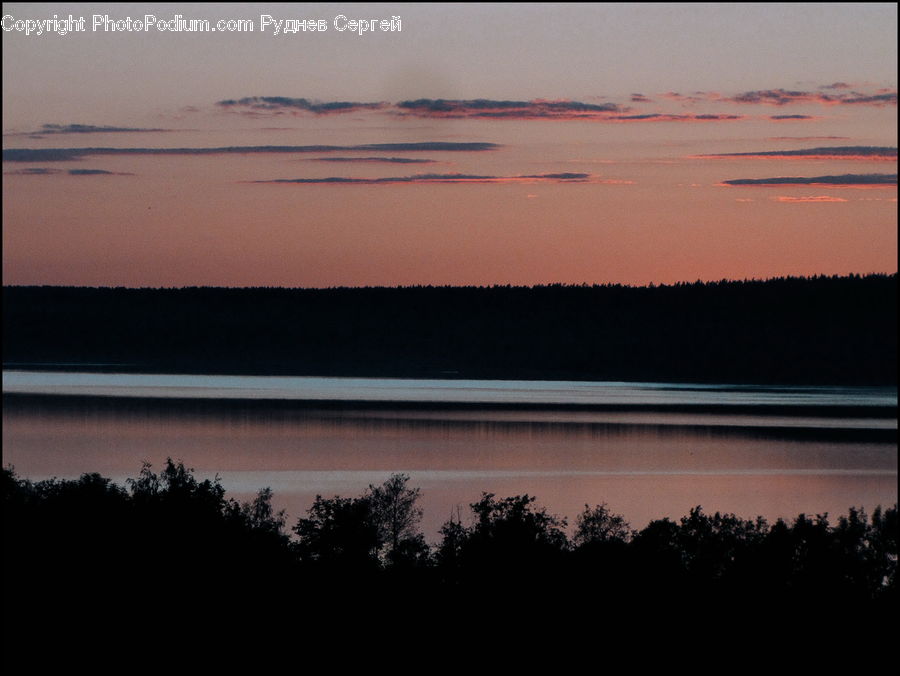 Dawn, Dusk, Red Sky, Sky, Sunrise, Sunset, Conifer