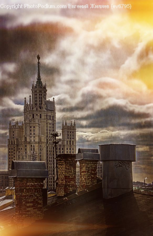 Architecture, Castle, Fort, Building, City, High Rise, Brick