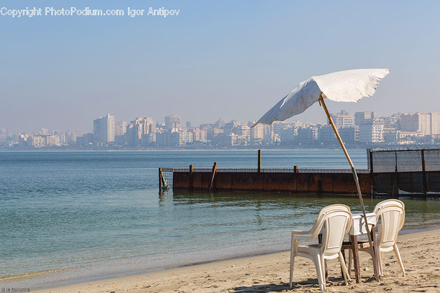 Chair, Furniture, Beach, Coast, Outdoors, Sea, Water