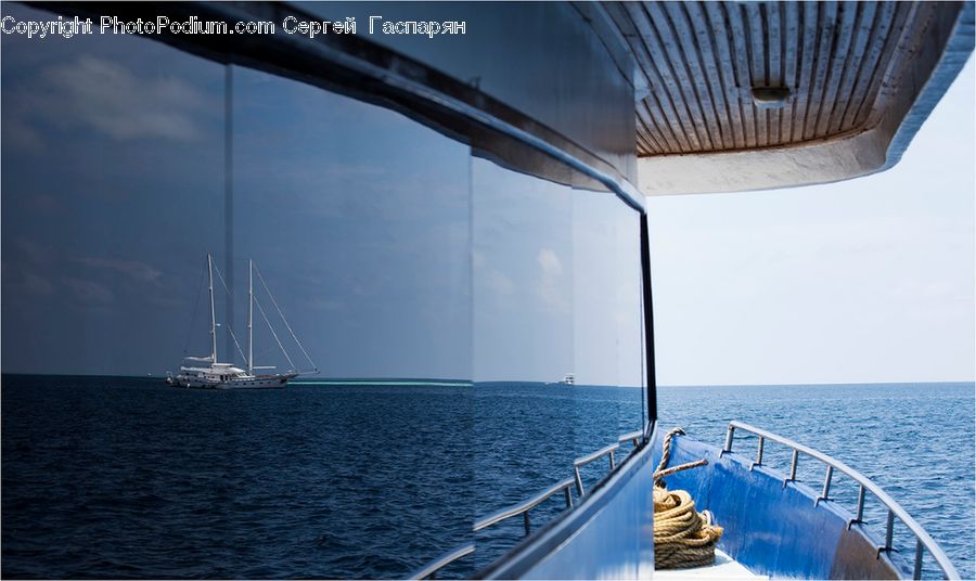 Boat, Yacht, Railing, Banister, Handrail, Coast, Outdoors