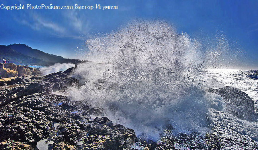 Outdoors, Sea, Sea Waves, Water, Alps, Crest, Mountain