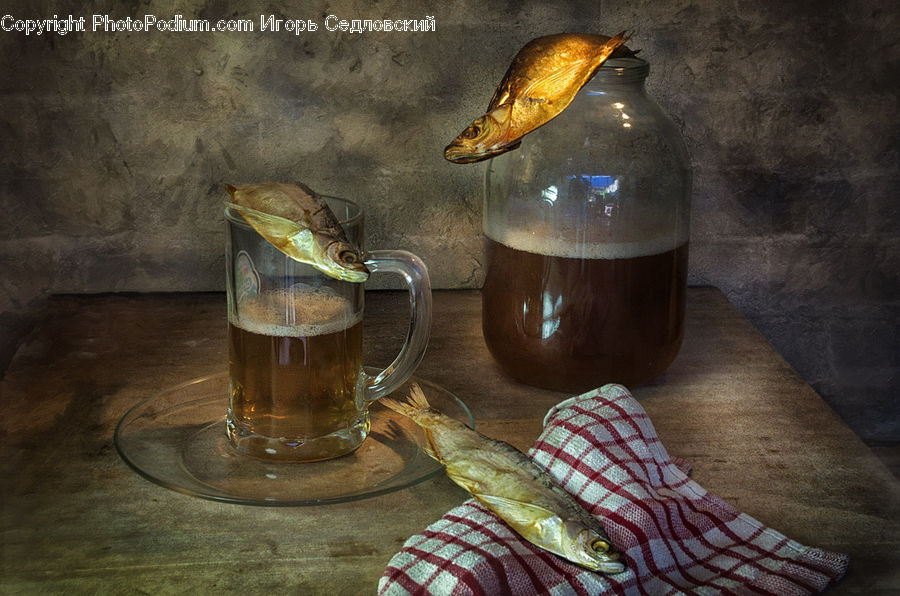 Alcohol, Beer, Beer Glass, Beverage, Glass, Drink, Fish
