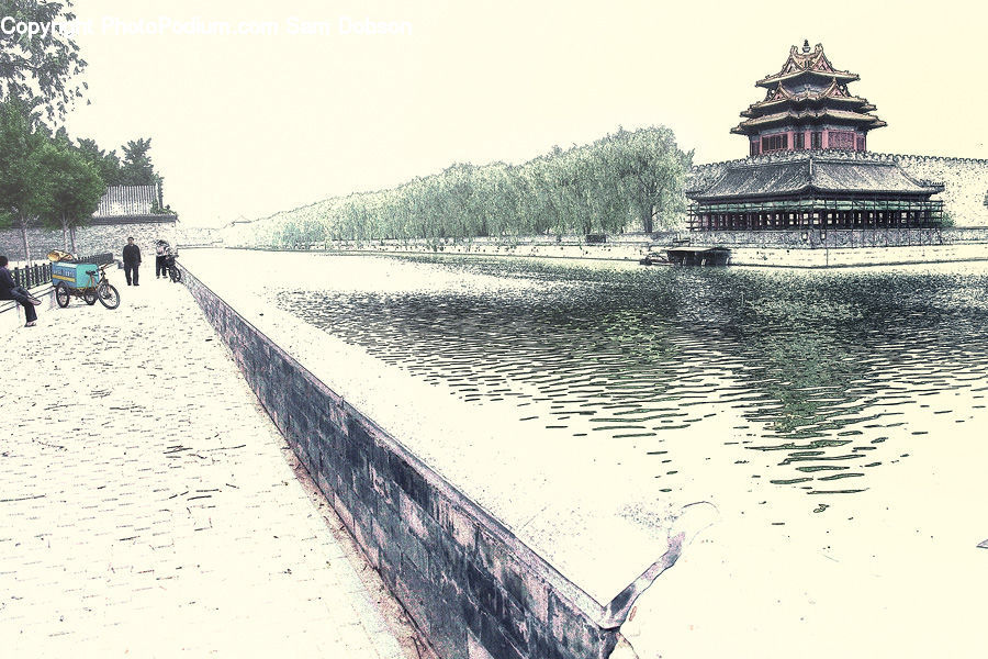 Architecture, Shrine, Temple, Worship, Canal, Outdoors, River