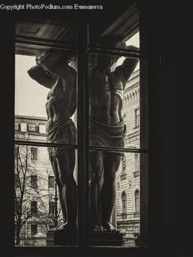 Cross, Art, Sculpture, Statue, Anubis, Person, Portrait