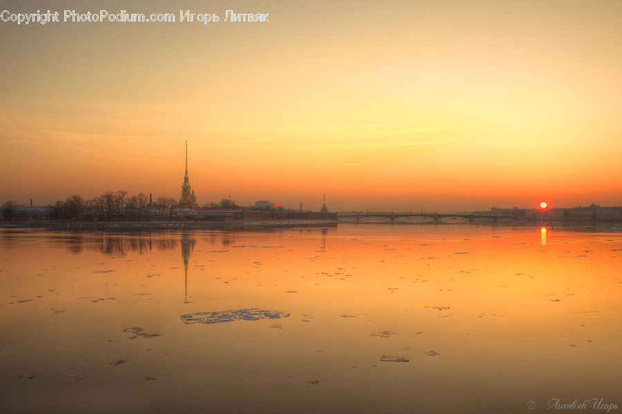 Dawn, Dusk, Sky, Sunrise, Sunset, Architecture, Tower