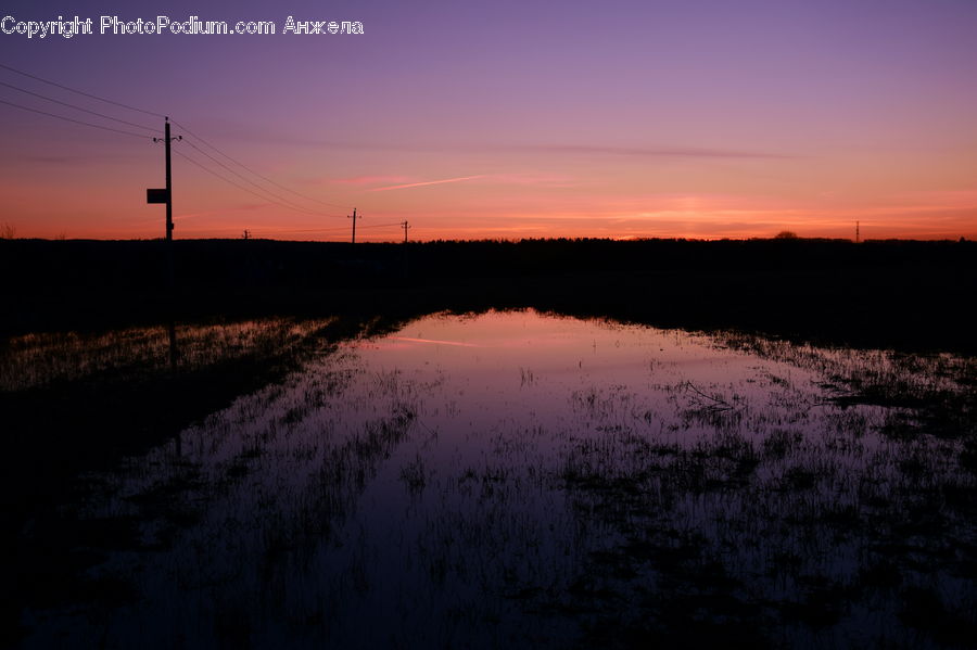 Dawn, Dusk, Red Sky, Sky, Sunrise, Sunset, Dirt Road