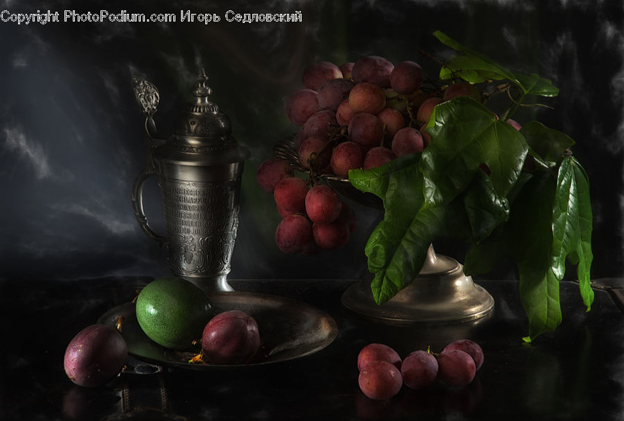 Fruit, Grapes, Plum, Plant, Produce, Turnip, Vegetable