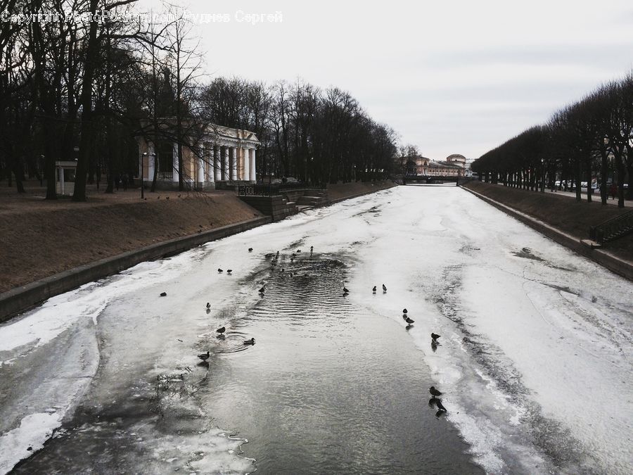 Asphalt, Tarmac, Canal, Outdoors, River, Water, Road