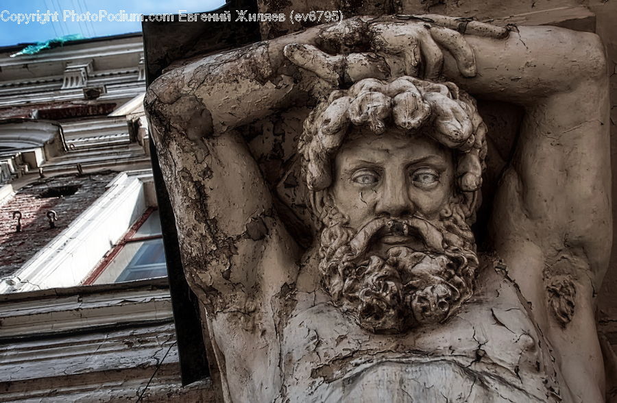 Head, Portrait, Art, Sculpture, Statue, Gargoyle, Train