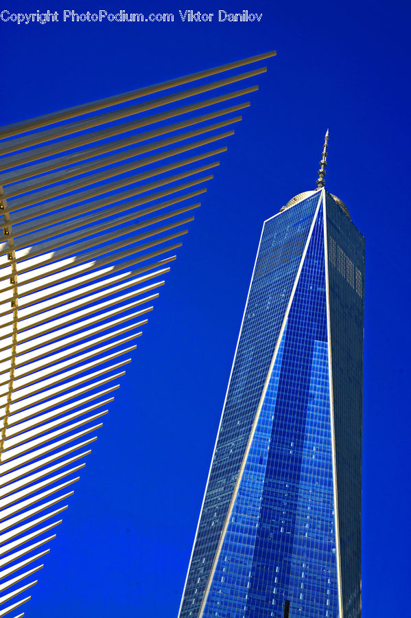 Architecture, City, Downtown, High Rise, Skyscraper, Building, Triangle