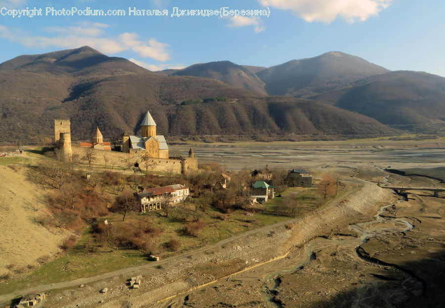Architecture, Housing, Monastery, Castle, Fort, Dirt Road, Gravel