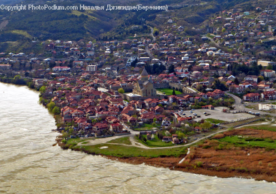 Aerial View, Building, Downtown, Town, Countryside, Outdoors, Architecture