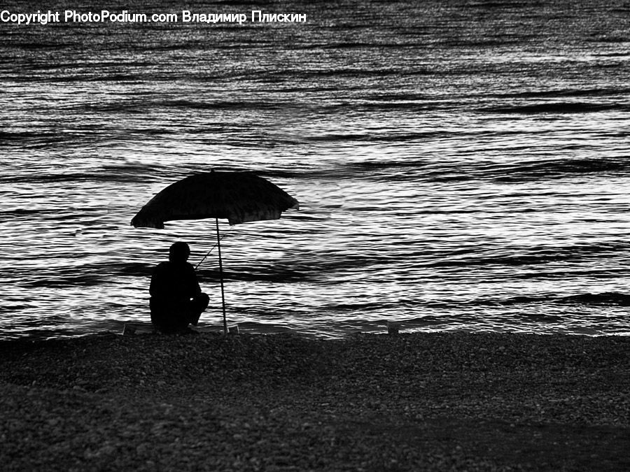 People, Person, Human, Silhouette, Outdoors, Ripple, Water