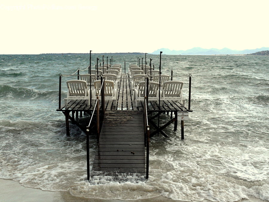 Chair, Furniture, Dock, Landing, Pier, Outdoors, Sea