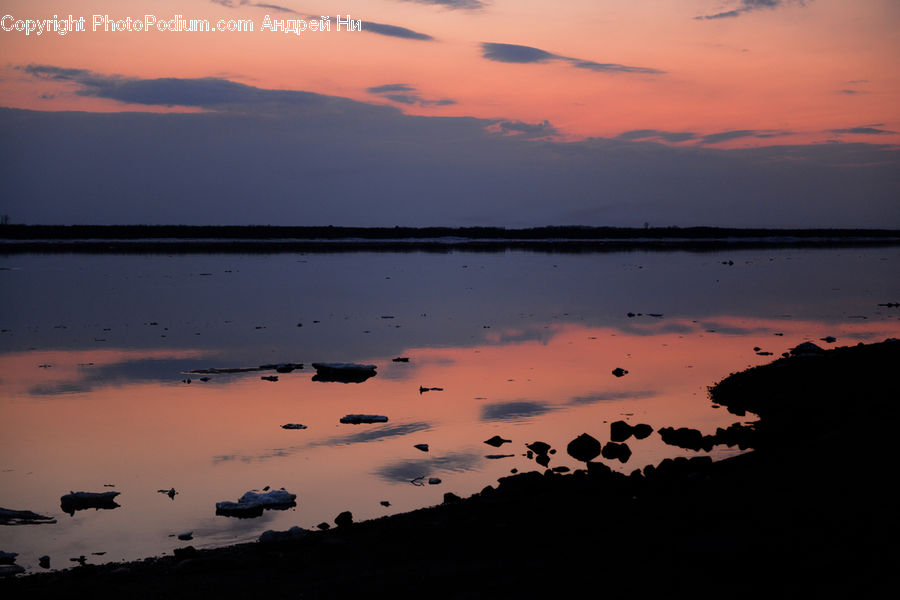 Dawn, Dusk, Red Sky, Sky, Sunrise, Sunset, Silhouette